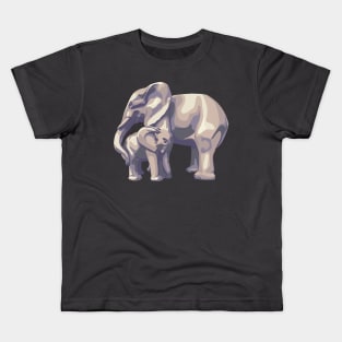 Elephant Mama and Baby Kids T-Shirt